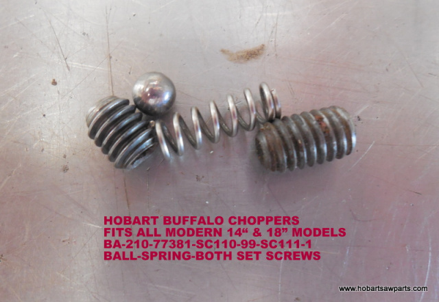  HOBART BA-210-77381-SC-100-99 BALL SET SCREW SPRING FOR MODELS 8145-84145